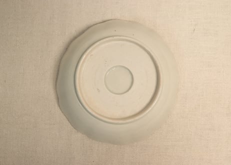 江戸幕末色絵牡丹と蝶図なます皿②　フリモノ