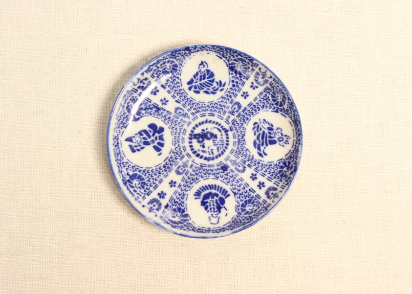 明治前期紙刷六歌仙図小皿 | 吉祥寺PukuPuku