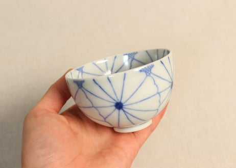大正~昭和戦前ゴム判菊花図湯呑