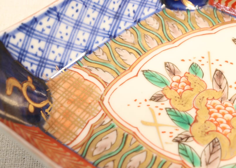 E918 】 素晴らしき超名品 明治期萬古焼上手作品 陽刻朝顔文飾り皿