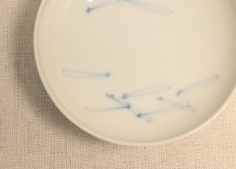 大正~昭和戦前染付松葉図小皿 | 吉祥寺PukuPuku