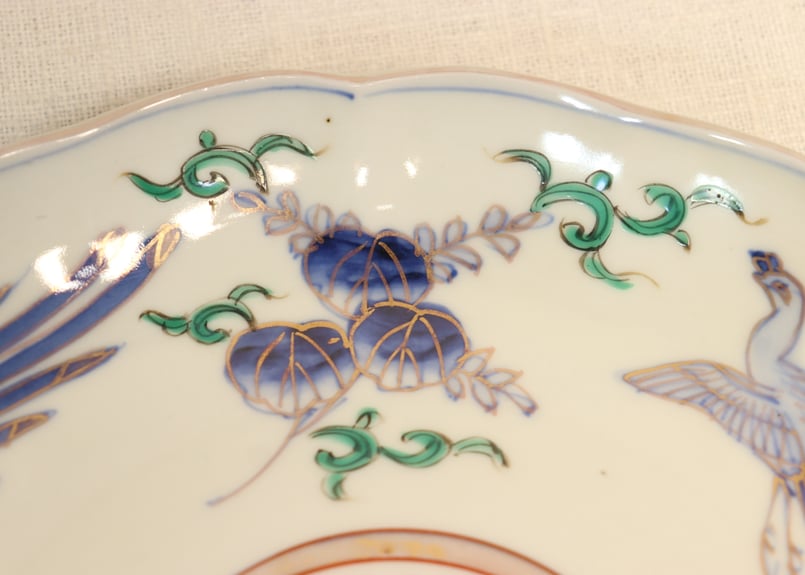 明治前期色絵桐と鳳凰図7寸皿① | 吉祥寺PukuPuku