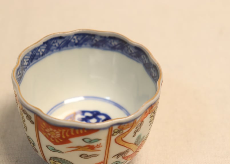 明治前期色絵熨斗と鶴亀図向付 | 吉祥寺PukuPuku