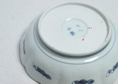 江戸中期色絵秋海棠図なます皿