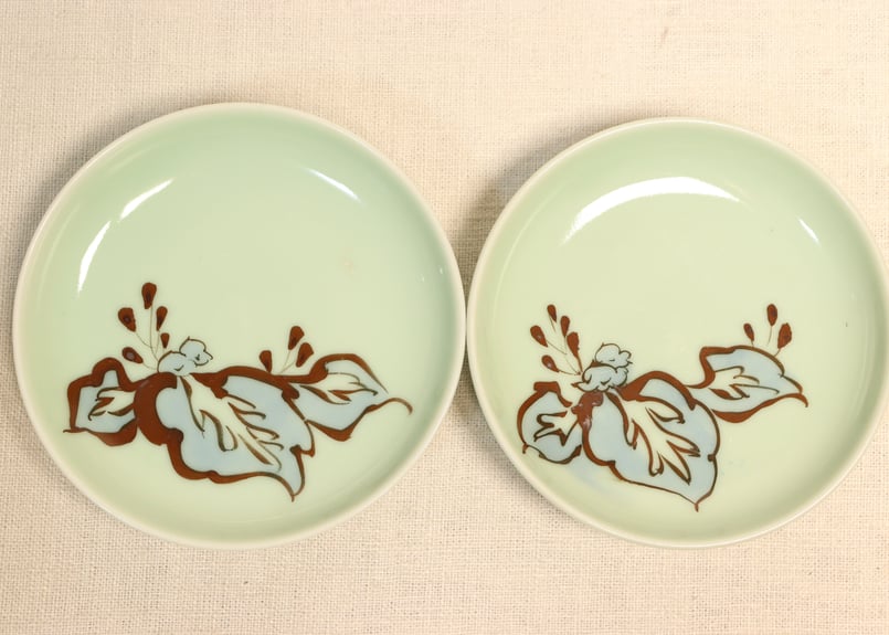 大正～昭和戦前青磁染付桐図小皿 | 吉祥寺PukuPuku