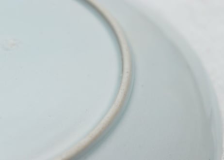 江戸後期染付牡丹図7寸皿 フリモノ