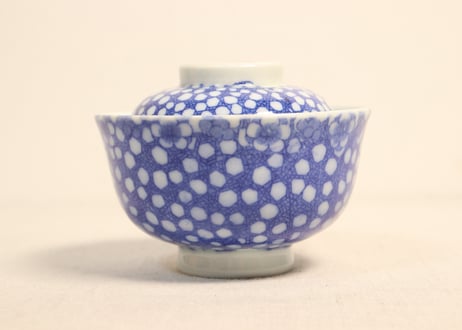 明治後期~大正銅判氷裂に梅図飯茶碗①