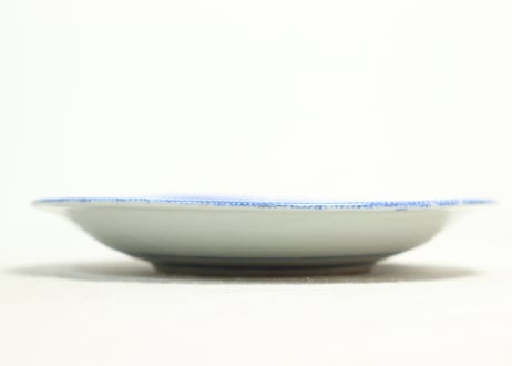 明治後期～大正銅判菊と角花弁図6寸皿