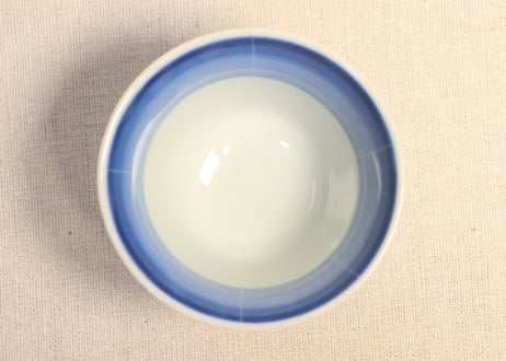 明治前期染付朝顔図向付 5客組　1客少甘手有り