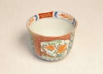 江戸幕末色絵三方に桜図向付(大ぶり) ノミホツ