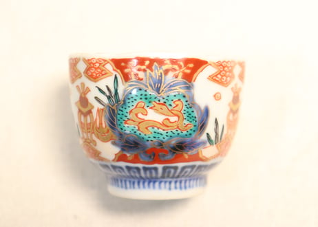 明治前期色絵兎図通り物小向付