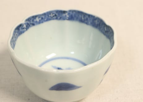 江戸後期染付山水図向付