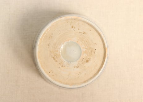 江戸後期染付三方草花図猪口①