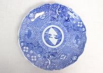 明治後期～大正銅判亀と鳳凰図８寸皿①部分甘手