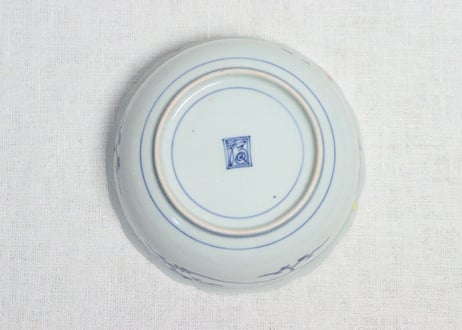 江戸中期染付松竹梅図なます皿③　小ニュウ