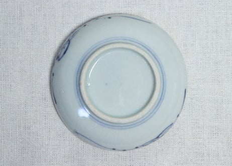 明治前期染付瓢箪と桜図小皿
