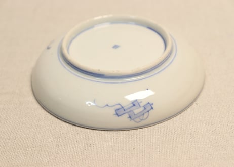 明治前期色絵牡丹と鳳凰図小皿