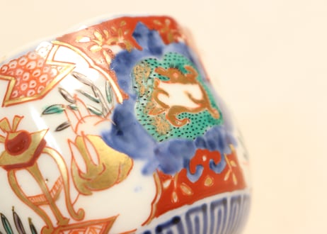 明治前期色絵兎図通り物向付