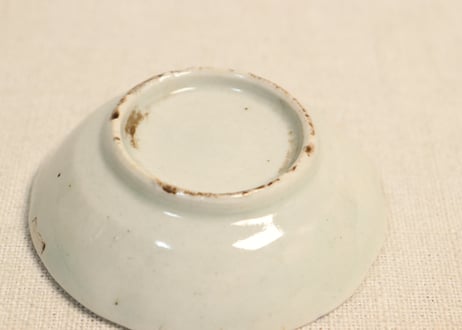 江戸後期染付巾着図豆皿①