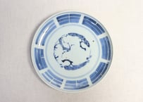江戸後期染付算木図6寸皿