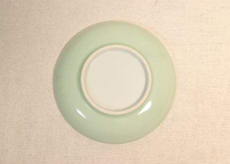 大正～昭和戦前青磁染付桐図小皿