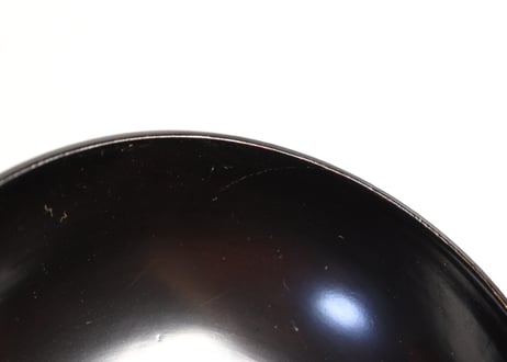 明治～大正総黒蒔絵菖蒲図吸物椀