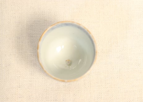 明治前期色絵蝙蝠と桜図のぞき　フリモノ