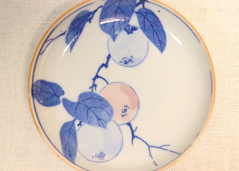 明治後期～大正銅判柿図小皿 | 吉祥寺PukuPuku