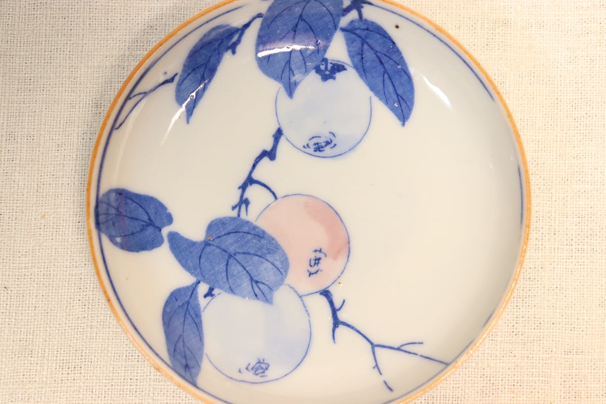 明治後期～大正銅判柿図小皿 | 吉祥寺PukuPuku