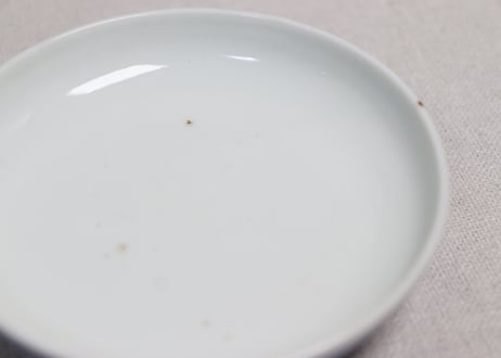 明治後期～大正銅判菊と蝶図蓋茶碗②少甘手