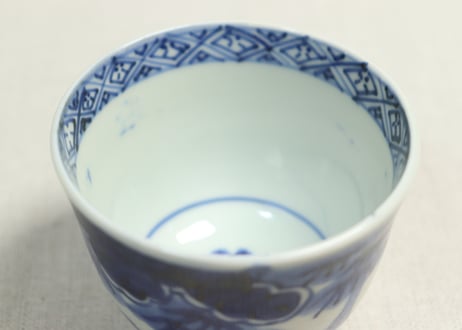 江戸後期染付竹図向付①