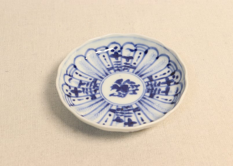 送料無料 幕末～明治 手書き達磨図小皿 径12.5cm 送料無料 幕末