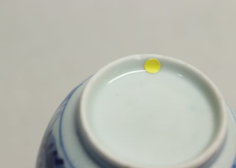 江戸後期染付竹図向付②高台ホツ