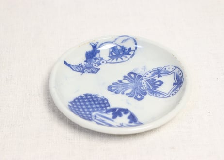 明治後期～大正銅判鯛玩具図小皿