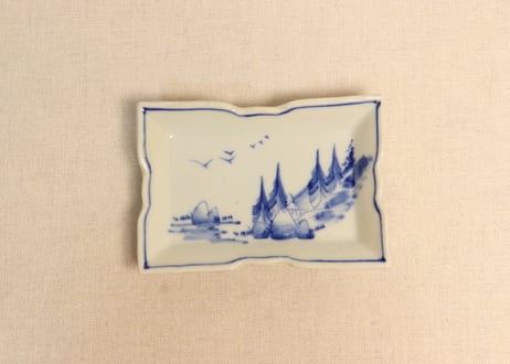 切込焼 染付笹図鮎皿 19世紀 仙台藩 染付 長皿 丸紋 丸文 切込 東北 CATEGORY 染付 | 吉祥寺PukuPuku