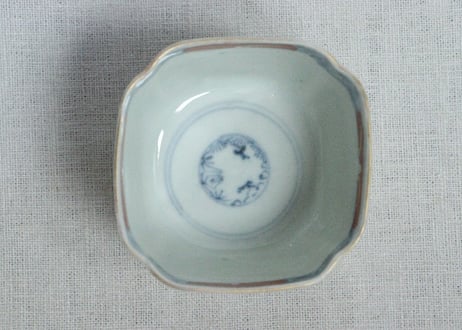 明治前期色絵唐子図角向付
