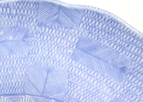 明治後期～大正銅判羽根市松図8寸皿