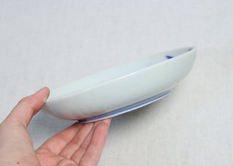 明治後期～大正染付水仙図5寸皿