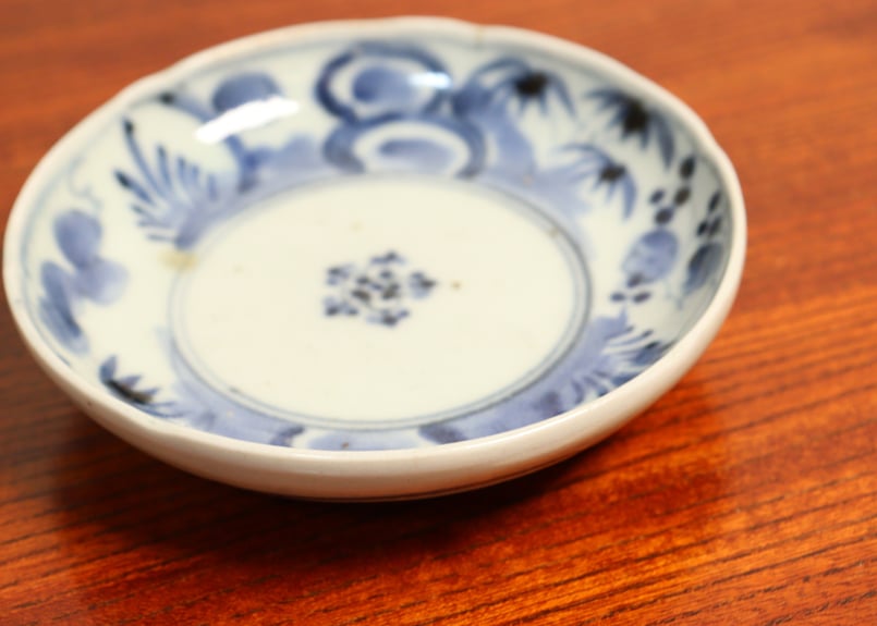 江戸中期筒江窯染付梅と竹図小皿 5客組 | 吉祥寺PukuPuku