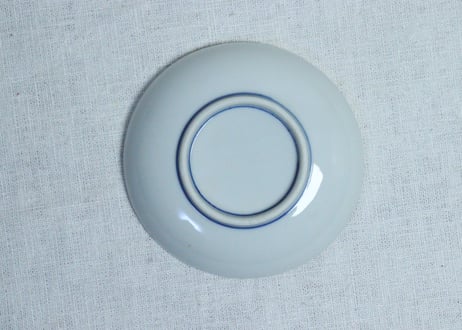 明治後期～大正染付菖蒲図小皿