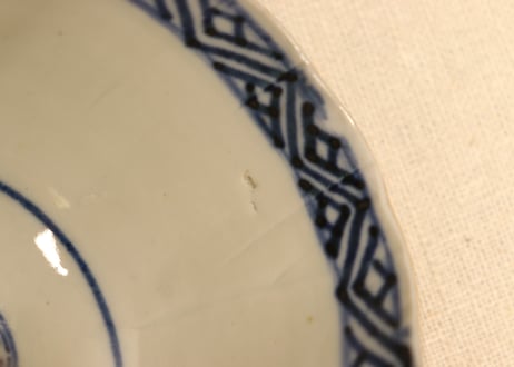 明治前期色絵花と蝶図向付