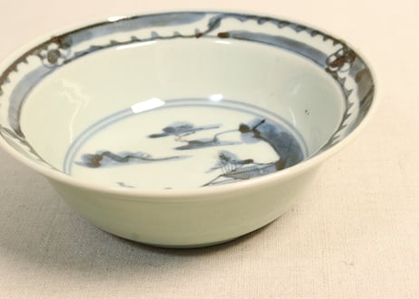 江戸後期外青磁山水図春寒鉢②フリモノ
