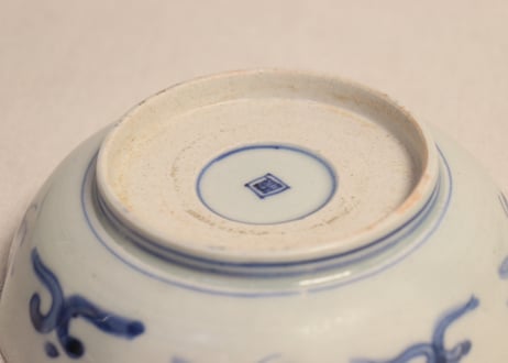 明治前期色絵兎と柘榴図なます皿② ノミホツ