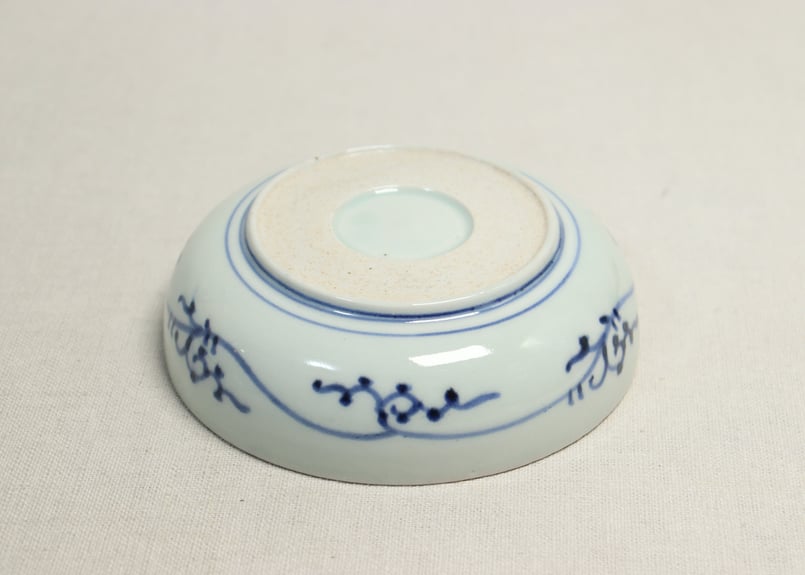 江戸中期染付金彩牡丹図なます皿 | 吉祥寺PukuPuku