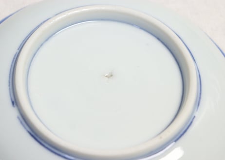 明治後期～大正染付桐図小皿