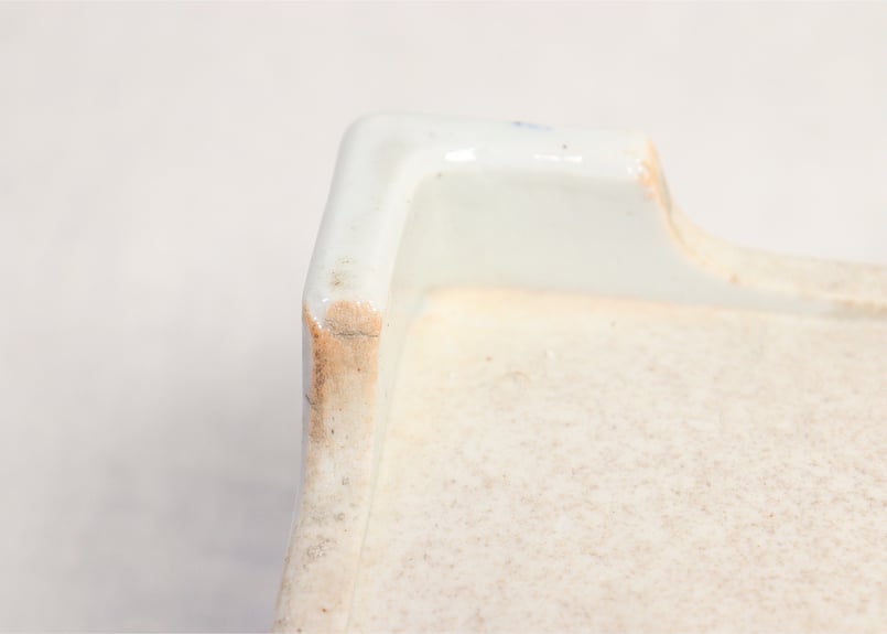 大正白磁煙草盆灰吹付 足にホツ,がたつき | 吉祥寺PukuPuku