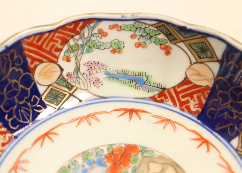 江戸幕末色絵牡丹と花鳥図なます皿 | 吉祥寺PukuPuku