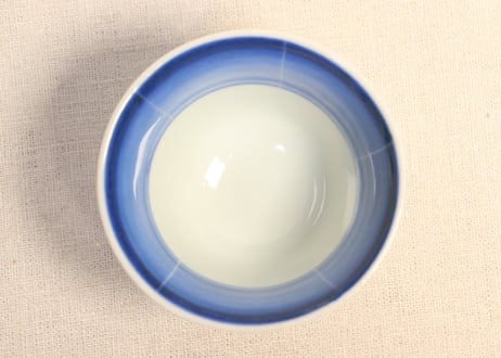明治前期染付朝顔図向付 5客組　1客少甘手有り