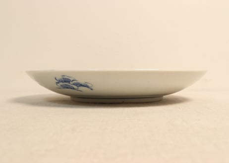 大正～昭和戦前染付山水図８寸皿