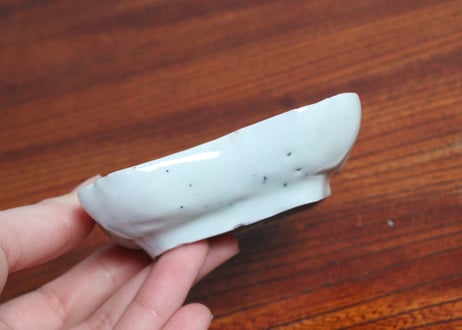 江戸中期紙刷古印判小紋柄糸巻型小皿②